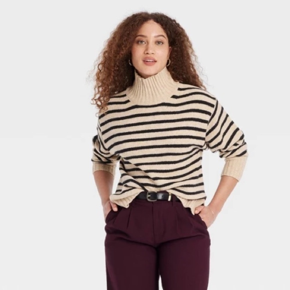 Women’s Cozy Knit Mock Pullover Sweater - A New Day